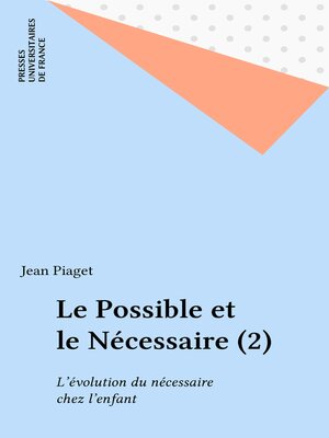 cover image of Le Possible et le Nécessaire (2)